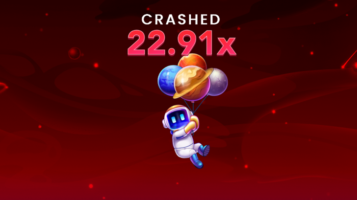 Spaceman crashed ekranı